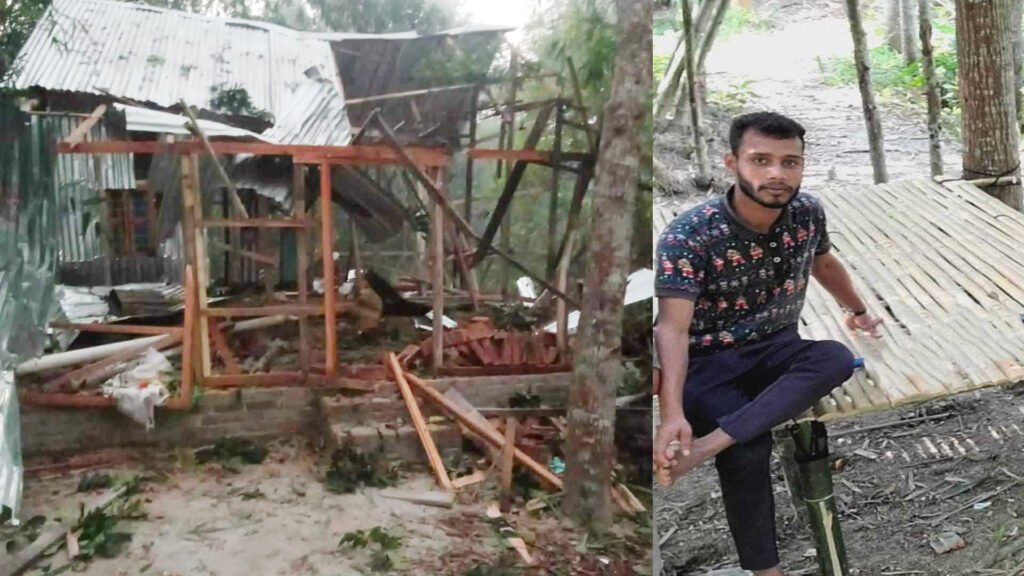 বোমা বিস্ফোরণে উড়ে গেল বসতঘর, যুবক নিহত